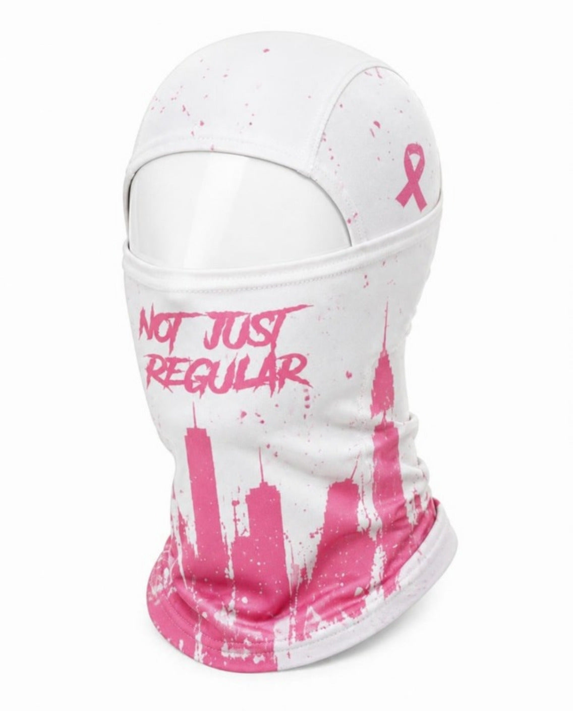NJR Shiesty, pink & white, on mannequin