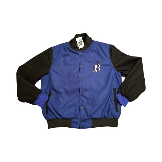 Blue and black Not Just Regular Varsity Jacket