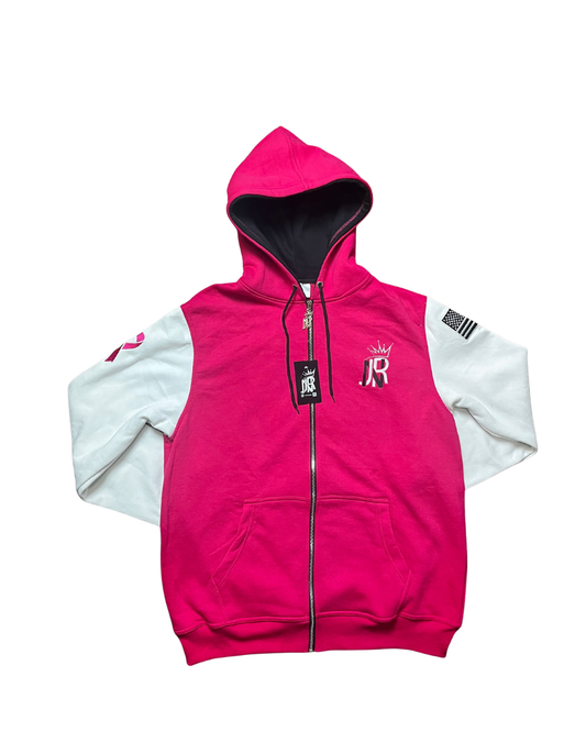 BREAST CANCER ZIP-UP HOODIE